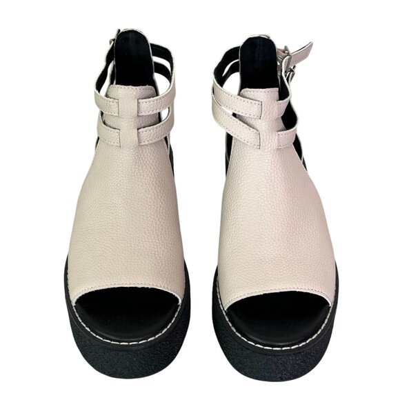 OASIS SOCIETY Elizabeth Platform Sandal in Neutral Beige Chunky Heel 7.5 NEW! - Picture 5 of 14